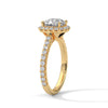 2.61 CT Cushion Cut Lab-Grown Diamond Halo Engagement Ring