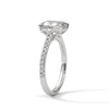 1.97 CT Emerald Cut Lab-Grown Diamond Pave Engagement Ring