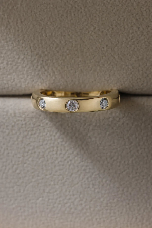 1.14 CTW Round Cut Bezel-Set CVD Lab-Grown Diamond Band Ring