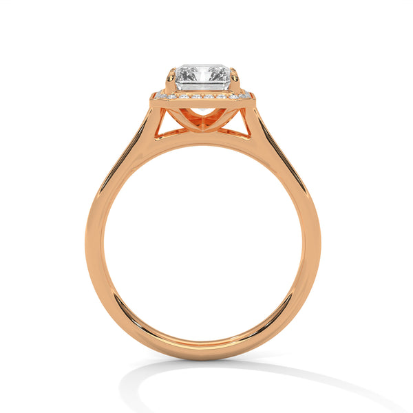 1.90 CT Emerald Cut Lab-Grown Diamond Halo Engagement Ring