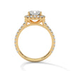 2.61 CT Cushion Cut Lab-Grown Diamond Halo Engagement Ring