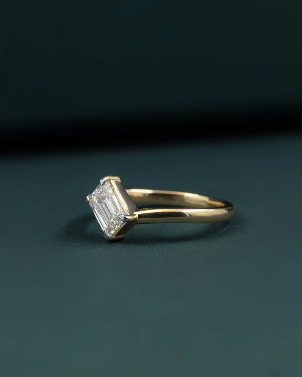1.10 CT Emerald Cut CVD Lab-Grown Diamond Solitaire Ring