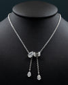 3.89 CTW Pear & Emerald Cut Lab-Grown Diamond Drop Necklace