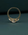 2.45 CT Round & Pear Cut CVD Lab-Grown Diamond Three Stone Ring