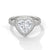 2.46 CT Heart Shape Lab-Grown Diamond Halo Ring with Pavé Band
