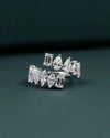 2.25 CTW Emerald & Pear Cut Diamond Open Ring