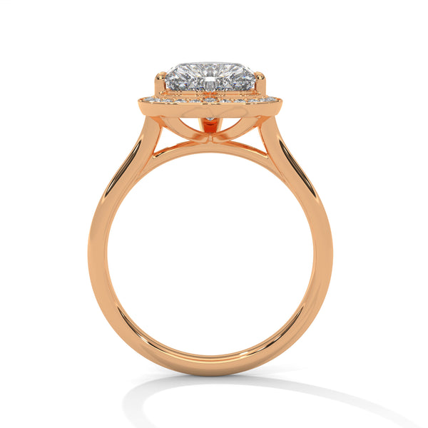 2.16 CT Heart Shape Lab-Grown Diamond Halo Ring