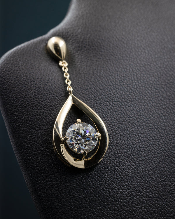 3.60 CT Pear Drop CVD Lab-Grown Diamond Dangle Earrings