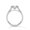 2.14 CT Round Cut Lab-Grown Diamond Bezel Halo Engagement Ring