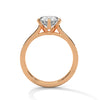 2.22 CT Total Round Lab-Grown Diamond Solitaire Ring with Pave Band
