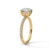 2.47 CT Round Cut Lab-Grown Diamond Pavé Engagement Ring