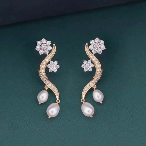 5.31 CT Round Lab-Grown Diamond Mangalsutra Necklace & Earring Set