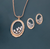 3.84 CT Multi-Shape Lab-Grown Diamond Oval Halo Pendant & Earring Set