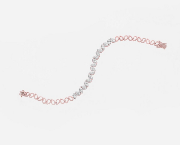 5.47 CT Pear Shape Lab-Grown Diamond Bracelet