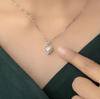 1.16 CTW Heart Shape Halo Lab-Grown Diamond Pendant
