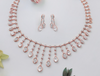 13.64 Ct Round Lab-Grown Diamond Designer Necklace & Earring Set