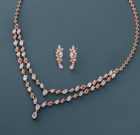 10.88 Ct Lab-Grown Diamond Pear & Marquise Layered Designer Necklace