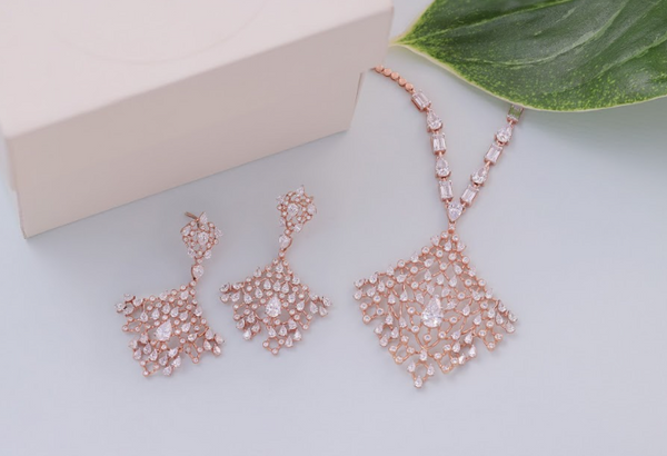 12.74 CT Round & Pear Lab-Grown Diamond Pendant & Earring Set
