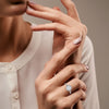 1.44 CT Round Cut Lab-Grown Diamond Halo Engagement Ring with Pavé Band
