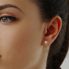 2.25 CT Heart Shape Lab-Grown Diamond Stud Earrings