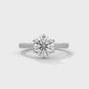 2.22 CT Total Round Lab-Grown Diamond Solitaire Ring with Pave Band