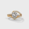 2.03 CT Total Pear Lab-Grown Diamond Designer Wrap Ring with Pave Accents