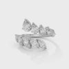 2.25 CT Pear & Marquise Cut Lab-Grown Diamond Open Wrap Ring