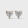2.25 CT Heart Shape Lab-Grown Diamond Stud Earrings