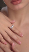 1.32 CT Total Oval, Pear & Round Lab-Grown Diamond Designer Wrap Ring