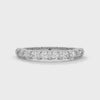 1.27 CT Round Lab-Grown Diamond Eternity Band with Halo Accents