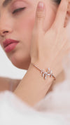 1.25 CT Marquise & Round Lab-Grown Diamond Open Cuff Bracelet