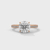 2.22 CT Round Cut Lab-Grown Diamond Pave Engagement Ring