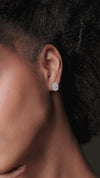 2.71 CT Oval & Round Halo CVD Lab-Grown Diamond Stud Earrings