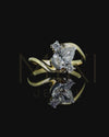 1.19 CT Pear Cut CVD Lab-Grown Diamond Twist Engagement Ring
