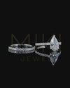 2.73 CT Pear Cut CVD Lab-Grown Diamond Bridal Ring