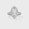2.36 CT Marquise Cut Lab-Grown Diamond Halo Ring