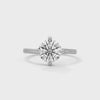 2.15 CT Round Cut Lab-Grown Diamond Twisted Shank Solitaire Ring with Pavé Accent