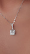 1.68 CT Round Brilliant Halo Lab-Grown Diamond Pendant