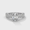 3.99 CT Oval Lab-Grown Diamond Half Eternity Solitaire Ring
