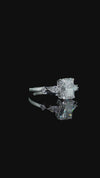 2.23 CTW Radiant Cut Floral Accent CVD Lab-Grown Diamond Engagement Ring