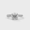 2.16 CT Total Round Cut Lab-Grown Diamond Twisted Pave Engagement Ring