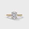 2.00 CT Oval Cut Lab-Grown Diamond Solitaire Engagement Ring
